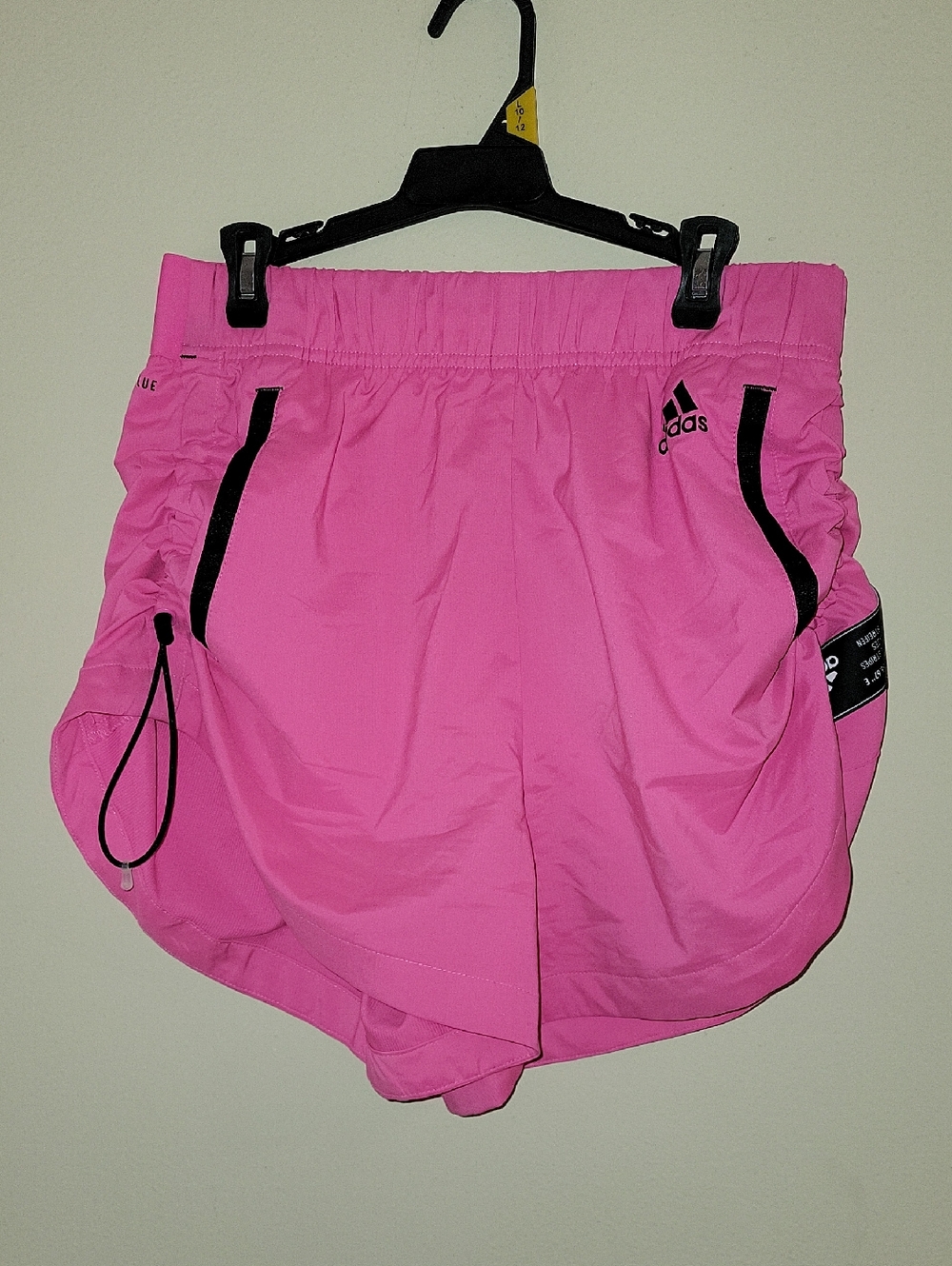 adidas Hot Pink Running Shorts with Black Trim